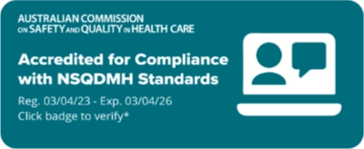 Australian Commission on Safety and Quality in Health Care NSQDMH Accreditation logo